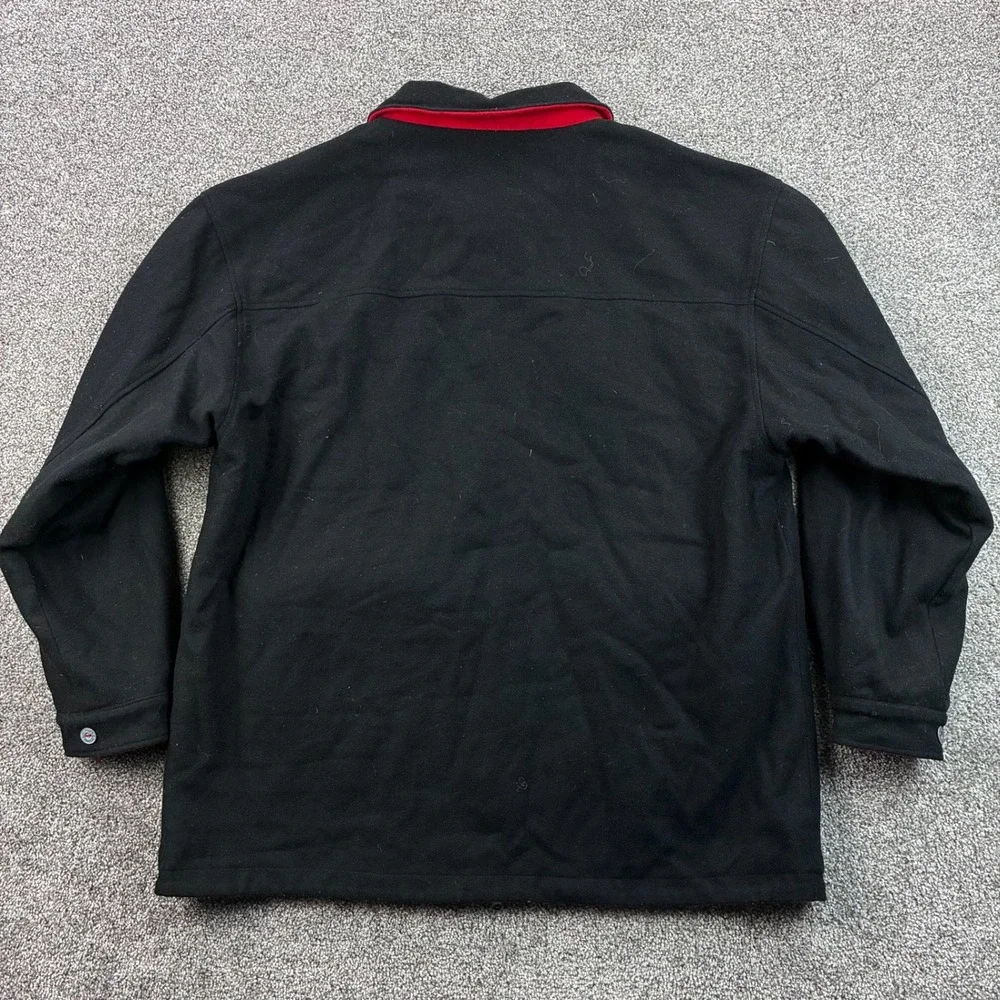 Vintage Marlboro Jacket Mens XL Red Black‎ Full Zip Reversible Wool Smoking - Picture 6 of 7